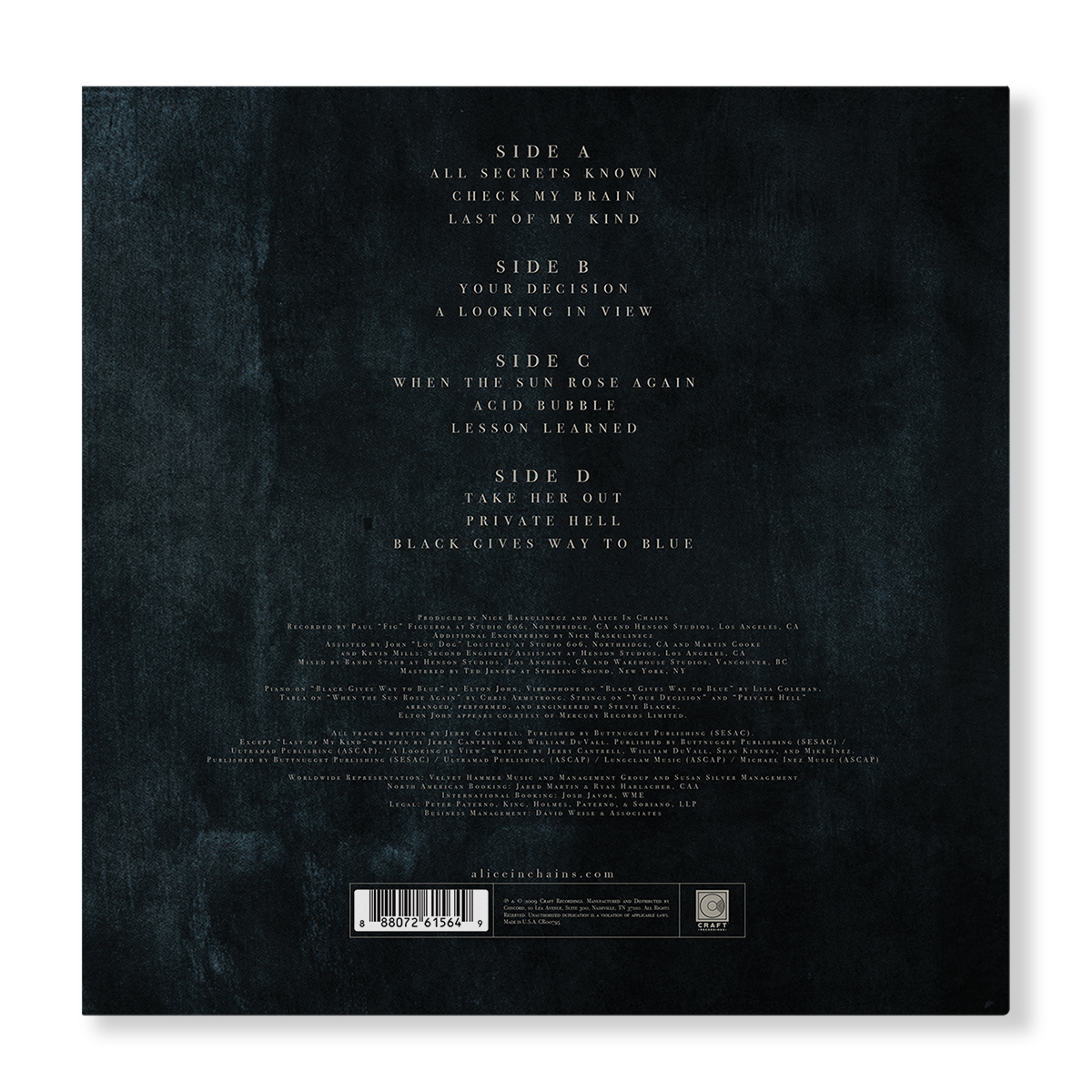 Alice In Chains - Black Gives Way to Blue (15e anniversaire) [2 LP]