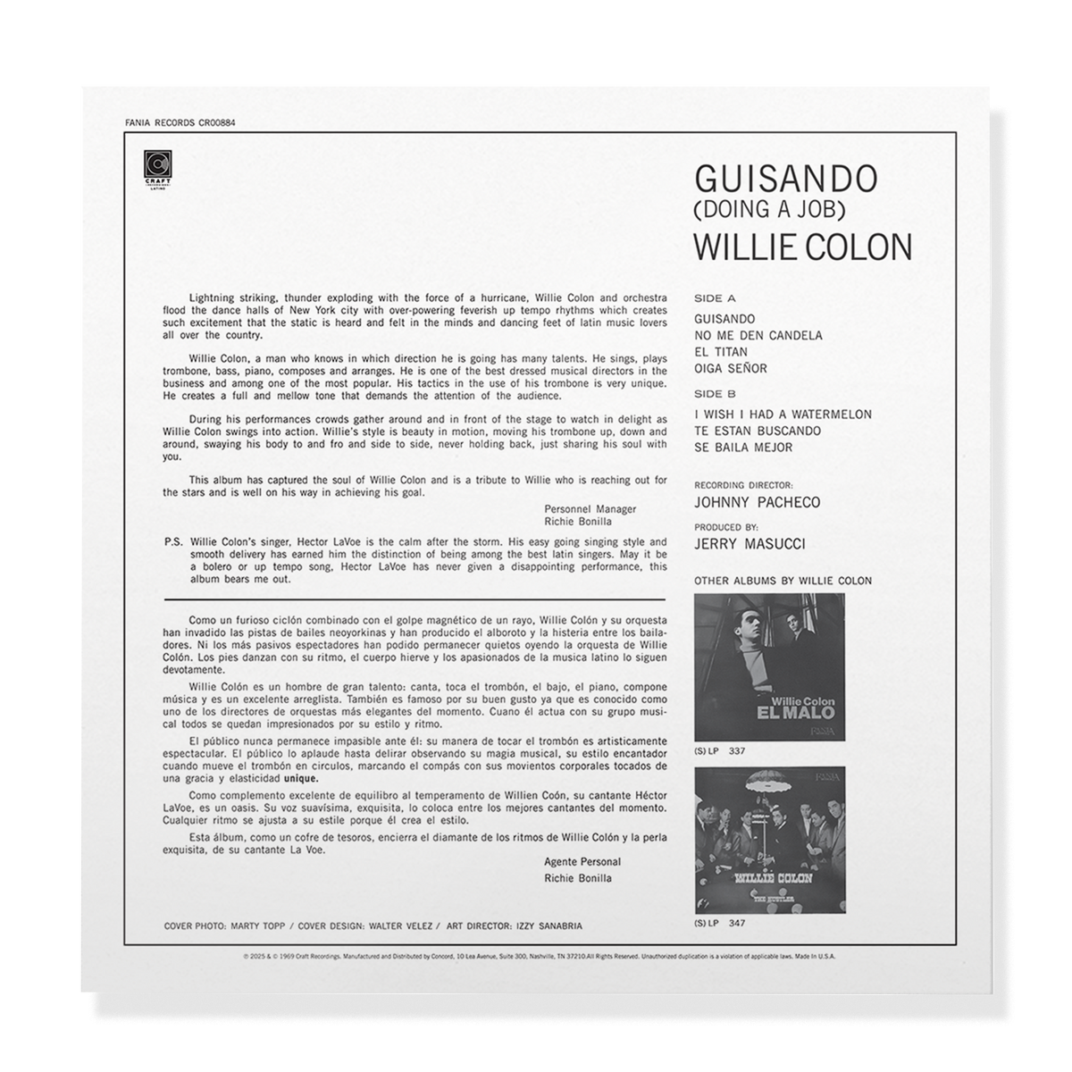 Willie Colon & Hector Lavoe - Guisando : Faire le travail
