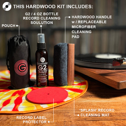(HRC) Kit de nettoyage de disques vinyles en bois dur