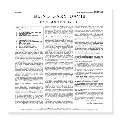 Blind Gary Davis - Harlem Street Singer (Série Bluesville)