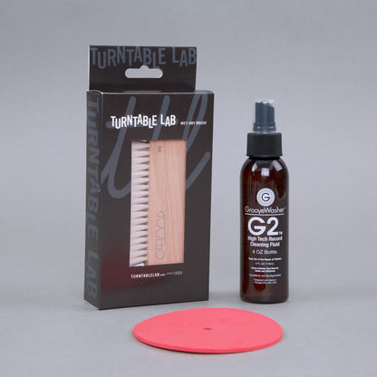 Brosse pour disques vinyles en poils de chèvre (usage sec et humide)