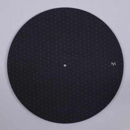 Tapis glissant à motif de points pour platine vinyle (Noir)